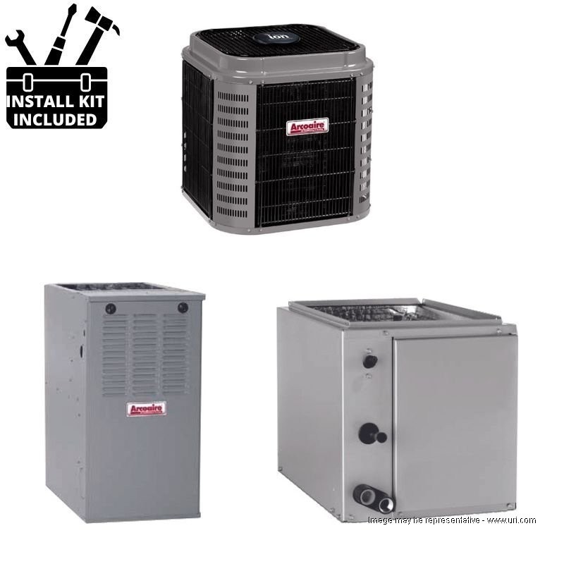 Shop Heat Pump Split System Deluxe Multi Stage 3.0 Ton 48k Coil & 80Pct  Furnace 090 MBH Heat 17.5 SEER2 V2 - Arcoaire - URI